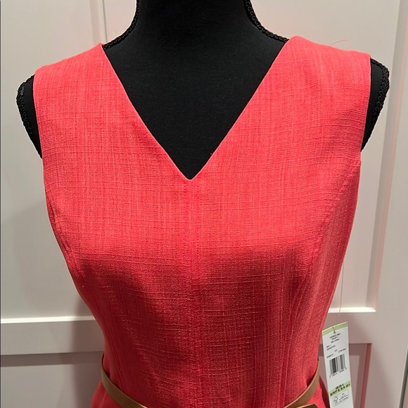 Evan Picone NWT Evan Picone Coral Red Midi Size 4 - Picture 3 of 7